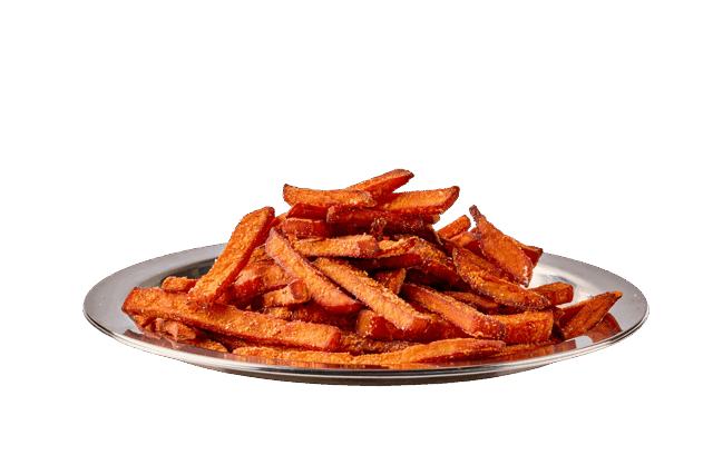 Capas Sweet Potato Fries burger